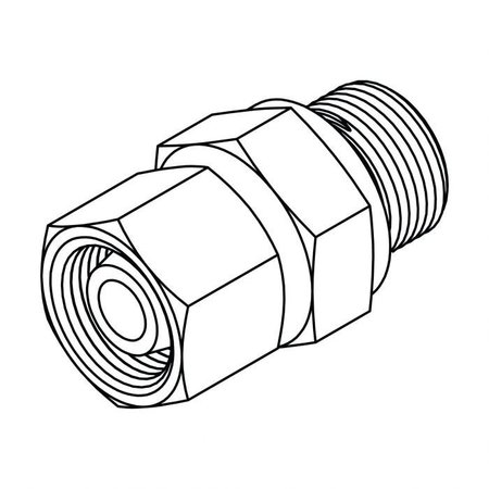 TOMPKINS Hydraulic Fitting-Metric CompressionL18(26X1.5)-08BSPP STUD STANDPIPE MC6122-L18-08